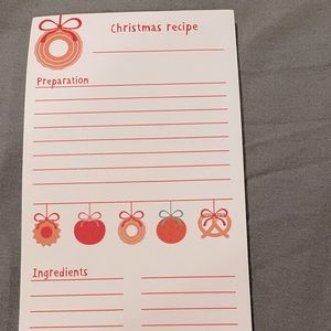 Brand New Christmas Recipe Magnet Notepad
